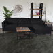 Lizzely Garden & Living Hoekbank design Lizza 270cm bank zwart teddy loungebank zowel links als rechts bankstel Lizzely Garden & Living Hoekbank design Lizza 270cm bank zwart teddy loungebank zowel links als rechts bankstel
