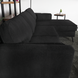 Lizzely Garden & Living Hoekbank design Lizza 270cm bank zwart teddy loungebank zowel links als rechts bankstel Lizzely Garden & Living Hoekbank design Lizza 270cm bank zwart teddy loungebank zowel links als rechts bankstel