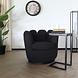Lizzely Garden & Living Fauteuil Daphne teddy zwart draaibare fauteuil Lizzely Garden & Living Fauteuil Daphne teddy zwart draaibare fauteuil