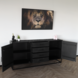 Lizzely Garden & Living Dressoir mangohout visgraat Cody ladekast zwart industrieel 180x85cm duurzaam mango kast Lizzely Garden & Living Dressoir mangohout visgraat Cody ladekast zwart industrieel 180x85cm duurzaam mango kast