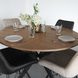 Lizzely Garden & Living Eettafel rond visgraat Ozzy bruin 120cm ronde tafel Lizzely Garden & Living Eettafel rond visgraat Ozzy bruin 120cm ronde tafel
