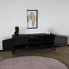 Lizzely Garden & Living TV meubel industrieel mangohout Liv zwart 130cm tv kast duurzaam mango massief hout tv-meubel Lizzely Garden & Living TV meubel industrieel mangohout Liv zwart 130cm tv kast duurzaam mango massief hout tv-meubel