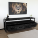 Lizzely Garden & Living TV meubel industrieel mangohout Ilse zwart 180cm tv kast duurzaam mango massief hout tv-meubel Lizzely Garden & Living TV meubel industrieel mangohout Ilse zwart 180cm tv kast duurzaam mango massief hout tv-meubel