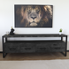 Lizzely Garden & Living TV meubel industrieel mangohout Ilse zwart 180cm tv kast duurzaam mango massief hout tv-meubel Lizzely Garden & Living TV meubel industrieel mangohout Ilse zwart 180cm tv kast duurzaam mango massief hout tv-meubel