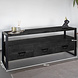 Lizzely Garden & Living TV meubel industrieel mangohout Ilse zwart 150cm tv kast duurzaam mango massief hout tv-meubel Lizzely Garden & Living TV meubel industrieel mangohout Ilse zwart 150cm tv kast duurzaam mango massief hout tv-meubel