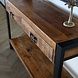 Lizzely Garden & Living Bijzettafel mangohout Vera 120cm met 2 lades industrieel duurzaam massief hout side table Lizzely Garden & Living Bijzettafel mangohout Vera 120cm met 2 lades industrieel duurzaam massief hout side table