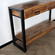 Lizzely Garden & Living Bijzettafel mangohout Vera 120cm met 2 lades industrieel duurzaam massief hout side table Lizzely Garden & Living Bijzettafel mangohout Vera 120cm met 2 lades industrieel duurzaam massief hout side table