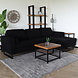 Lizzely Garden & Living Hoekbank design Darsiono 280cm bank zwart teddy loungebank zowel links als rechts bankstel Lizzely Garden & Living Hoekbank design Darsiono 280cm bank zwart teddy loungebank zowel links als rechts bankstel
