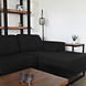 Lizzely Garden & Living Hoekbank design Darsiono 280cm bank zwart teddy loungebank zowel links als rechts bankstel Lizzely Garden & Living Hoekbank design Darsiono 280cm bank zwart teddy loungebank zowel links als rechts bankstel
