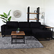 Lizzely Garden & Living Hoekbank design Darsiono 280cm bank zwart teddy loungebank zowel links als rechts bankstel Lizzely Garden & Living Hoekbank design Darsiono 280cm bank zwart teddy loungebank zowel links als rechts bankstel