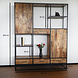 Lizzely Garden & Living Kast industrieel mangohout Dani bruin mango hout wandkast 200cm vakkenkast mango duurzaam Lizzely Garden & Living Kast industrieel mangohout Dani bruin mango hout wandkast 200cm vakkenkast mango duurzaam