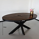 Lizzely Garden & Living Eettafel ovaal mangohout visgraat 160x90cm Liv bruin ovale industriële tafel duurzaam mango eetkamertafel Lizzely Garden & Living Eettafel ovaal mangohout visgraat 160x90cm Liv bruin ovale industriële tafel duurzaam mango eetkamertafel