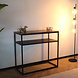 Lizzely Garden & Living Bijzettafel mangohout Mats 90cm bruin industrieel side table Lizzely Garden & Living Bijzettafel mangohout Mats 90cm bruin industrieel side table