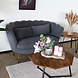 Lizzely Garden & Living Zitbank Belle 2 zits velvet grijs 140cm stof bankstel incl. 2 kussens bank Lizzely Garden & Living Zitbank Belle 2 zits velvet grijs 140cm stof bankstel incl. 2 kussens bank