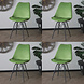 Lizzely Garden & Living Eetkamerstoel Set van 4 Viga groen Lizzely Garden & Living Eetkamerstoel Set van 4 Viga groen