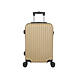 Lizzely Garden & Living Handbagage koffer 55cm goud 4 wielen trolley met pin slot reiskoffer Lizzely Garden & Living Handbagage koffer 55cm goud 4 wielen trolley met pin slot reiskoffer