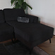 Lizzely Garden & Living Hoekbank design Lizza 270cm bank antraciet ribstof loungebank zowel links als rechts bankstel Lizzely Garden & Living Hoekbank design Lizza 270cm bank antraciet ribstof loungebank zowel links als rechts bankstel