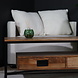 Lizzely Garden & Living Salontafel industrieel mangohout Jef 125cm side table met 2 lades duurzaam massief hout mango bijzettafel Lizzely Garden & Living Salontafel industrieel mangohout Jef 125cm side table met 2 lades duurzaam massief hout mango bijzettafel