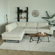 Lizzely Garden & Living Hoekbank design Puckerto 290cm bank beige ribstof hoek loungebank links bankstel Lizzely Garden & Living Hoekbank design Puckerto 290cm bank beige ribstof hoek loungebank links bankstel