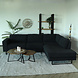 Lizzely Garden & Living Hoekbank design Puckerto 290cm bank antraciet ribstof hoek loungebank rechts bankstel Lizzely Garden & Living Hoekbank design Puckerto 290cm bank antraciet ribstof hoek loungebank rechts bankstel