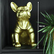 Lizzely Garden & Living Gouden ornament Franse Bulldog goud decoratief beeld Lizzely Garden & Living Gouden ornament Franse Bulldog goud decoratief beeld