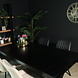 Lizzely Garden & Living Eettafel rechthoekig mangohout Xavier zwart 180cm duurzaam tafel met X-poot mango eetkamertafel hout Lizzely Garden & Living Eettafel rechthoekig mangohout Xavier zwart 180cm duurzaam tafel met X-poot mango eetkamertafel hout