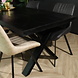 Lizzely Garden & Living Eettafel rechthoekig mangohout Xavier zwart 160cm duurzaam tafel met X-poot mango eetkamertafel hout Lizzely Garden & Living Eettafel rechthoekig mangohout Xavier zwart 160cm duurzaam tafel met X-poot mango eetkamertafel hout
