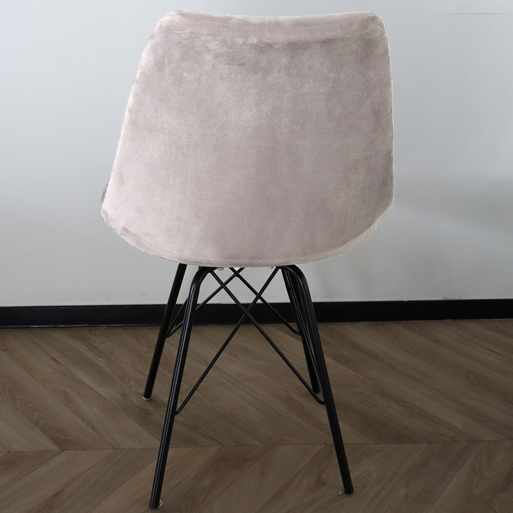 Eetkamerstoel Elise - velvet - roze - set van 4