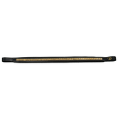 Brass clincher straight browband - D Col BLACK