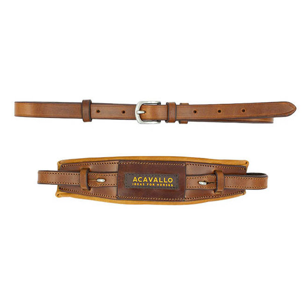 Acavallo Leather Noseband for Hackamore COGNAC