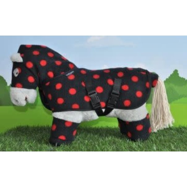Crafty Ponies Crafty Ponies knuffeldeken set BLACK/RED