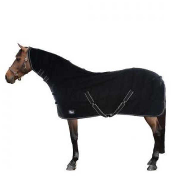 Harry's Horse Fleecedeken met oprolbare nek BLACK