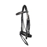 Hoofdstel diamond gecombineerde neusriem Black