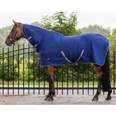 Deken fleece basic hals & singels Navy