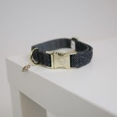 Dog Collar Wool GREY