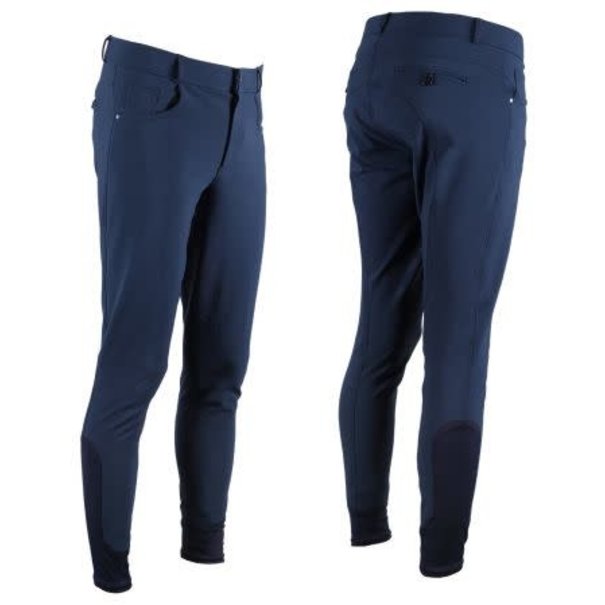 QHP Rijbroek Boaz Jr knie grip Navy