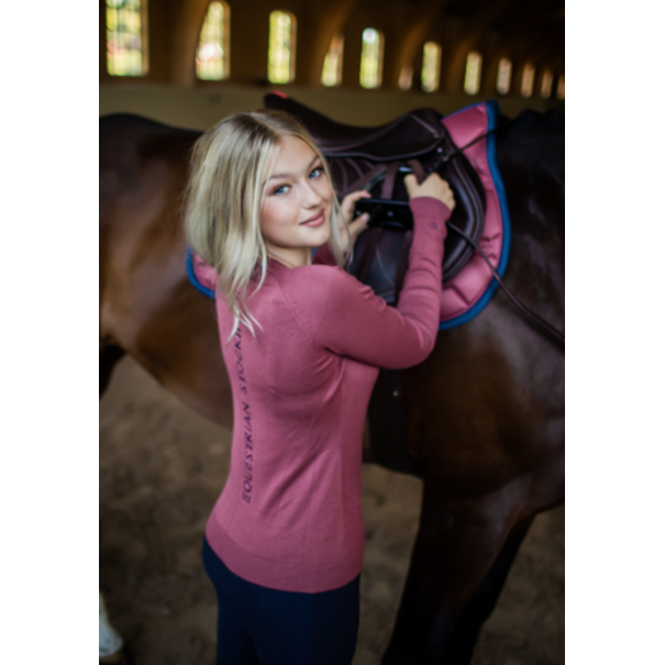 Equestrian Stockholm Knitted Round Neck Top Timeless Rose