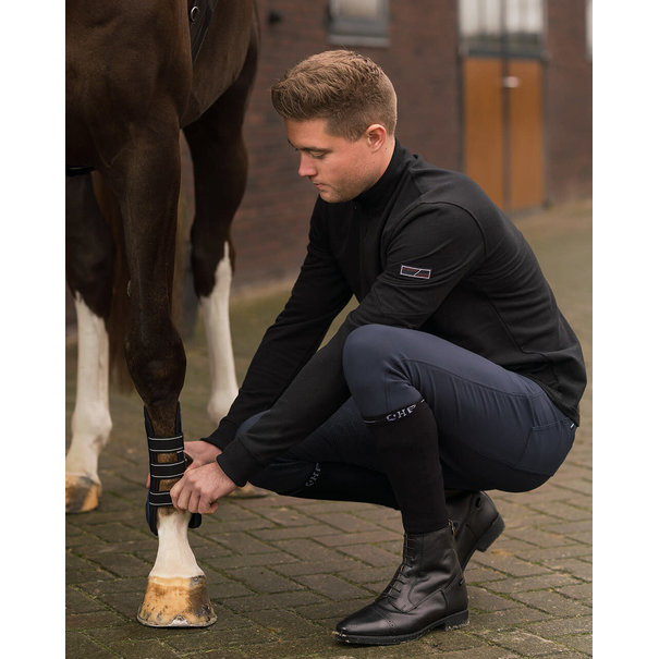 QHP Rijbroek Novan knie grip Navy