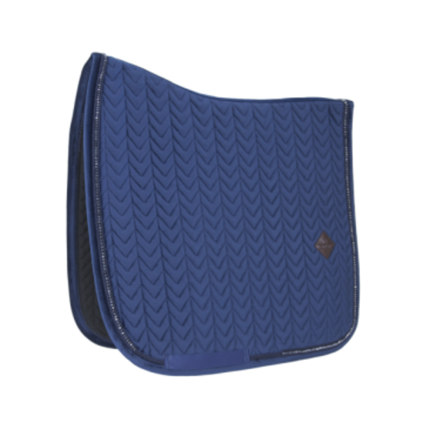 Kentucky Saddle Pad Velvet Pearls Navy FDR
