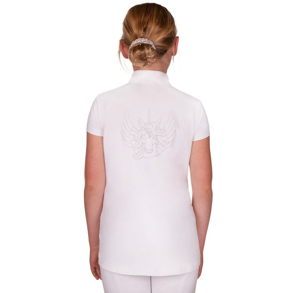 QHP Wedstrijdshirt Veerle Junior White