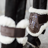 Vegan Sheepskin Young Horse Fetlock Boots Brown L