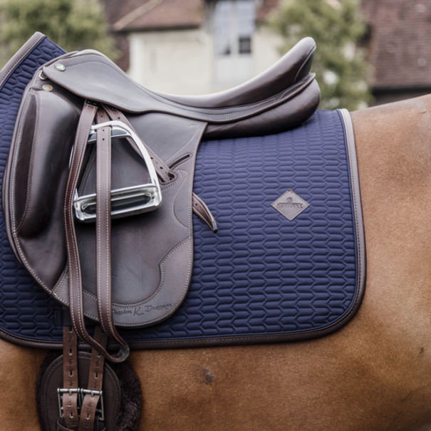 Kentucky Saddle Pad Leather Color Edition  NAVY FDR