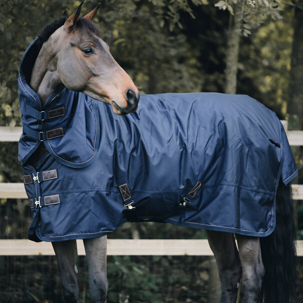 Kentucky Regendeken, weerbestendig, sneldrogend fleece met hals Navy 0 Gram