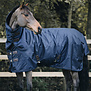 Regendeken, weerbestendig, sneldrogend fleece met hals Navy 0 Gram