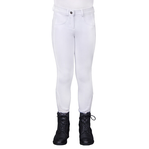 QHP Rijbroek Kae Junior knie grip White