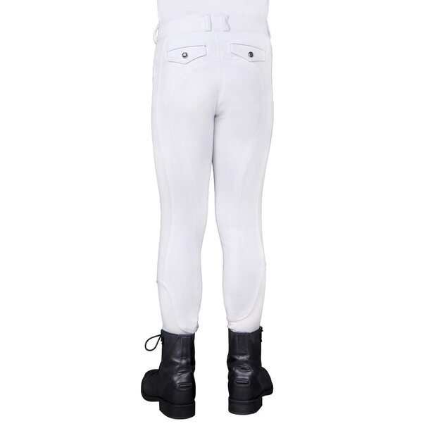 QHP Rijbroek Kae Junior knie grip White