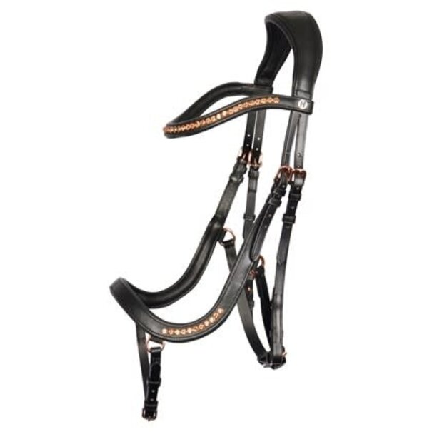 Harry's Horse Hoofdstel Anatomic Rosegold Black