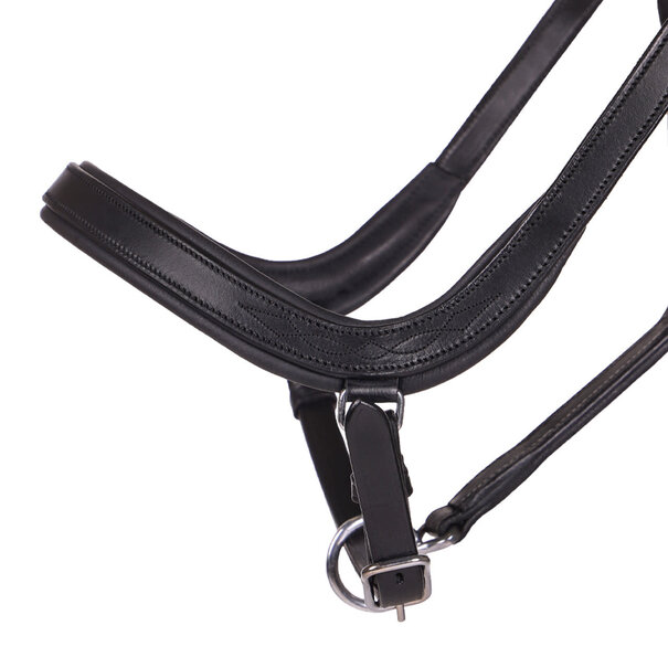 QHP Lederen Halster Salerno Anatomisch Black