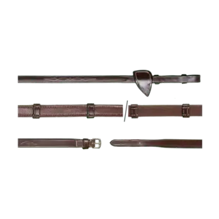 5/8" Hunter teugels met 7 leren lussen COB Brown