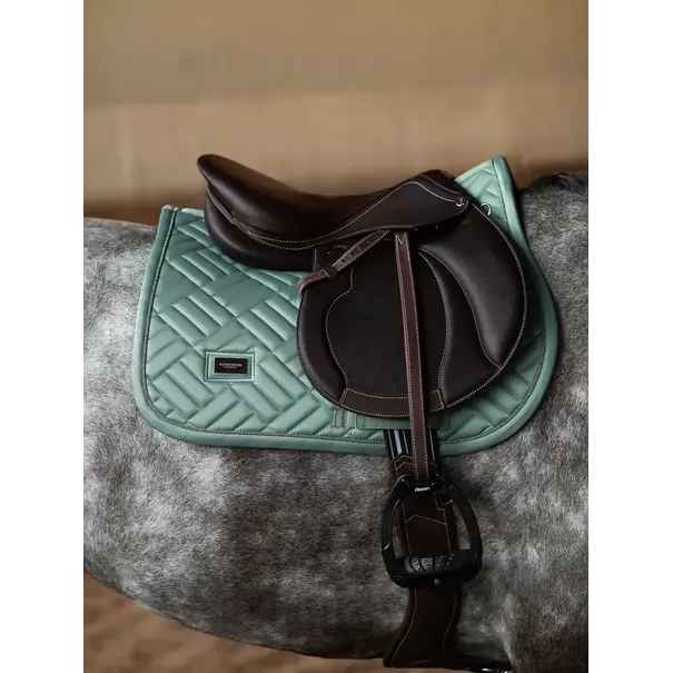 Equestrian Stockholm Saddle Pad Modern Mint Green Full